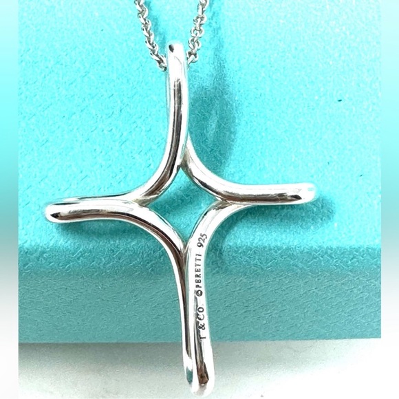 Authentic Tiffany & Co. Elsa Peretti Silver Infinity Necklace - Picture 2 of 15